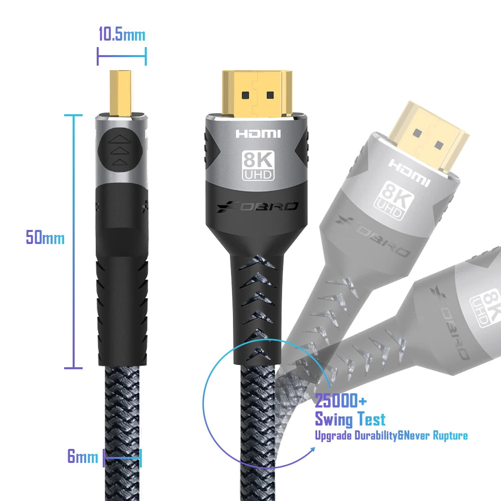 Câble HDMI 2.1 8K — 48Gbps Ultra HD