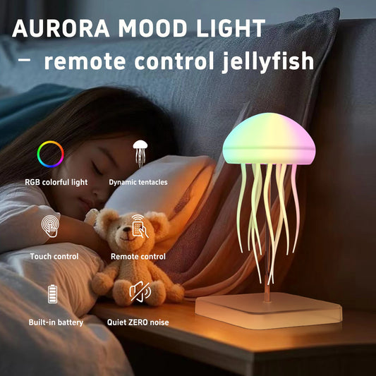 Lampe Méduse Flottante RGB — Veilleuse Tactile Rechargeable