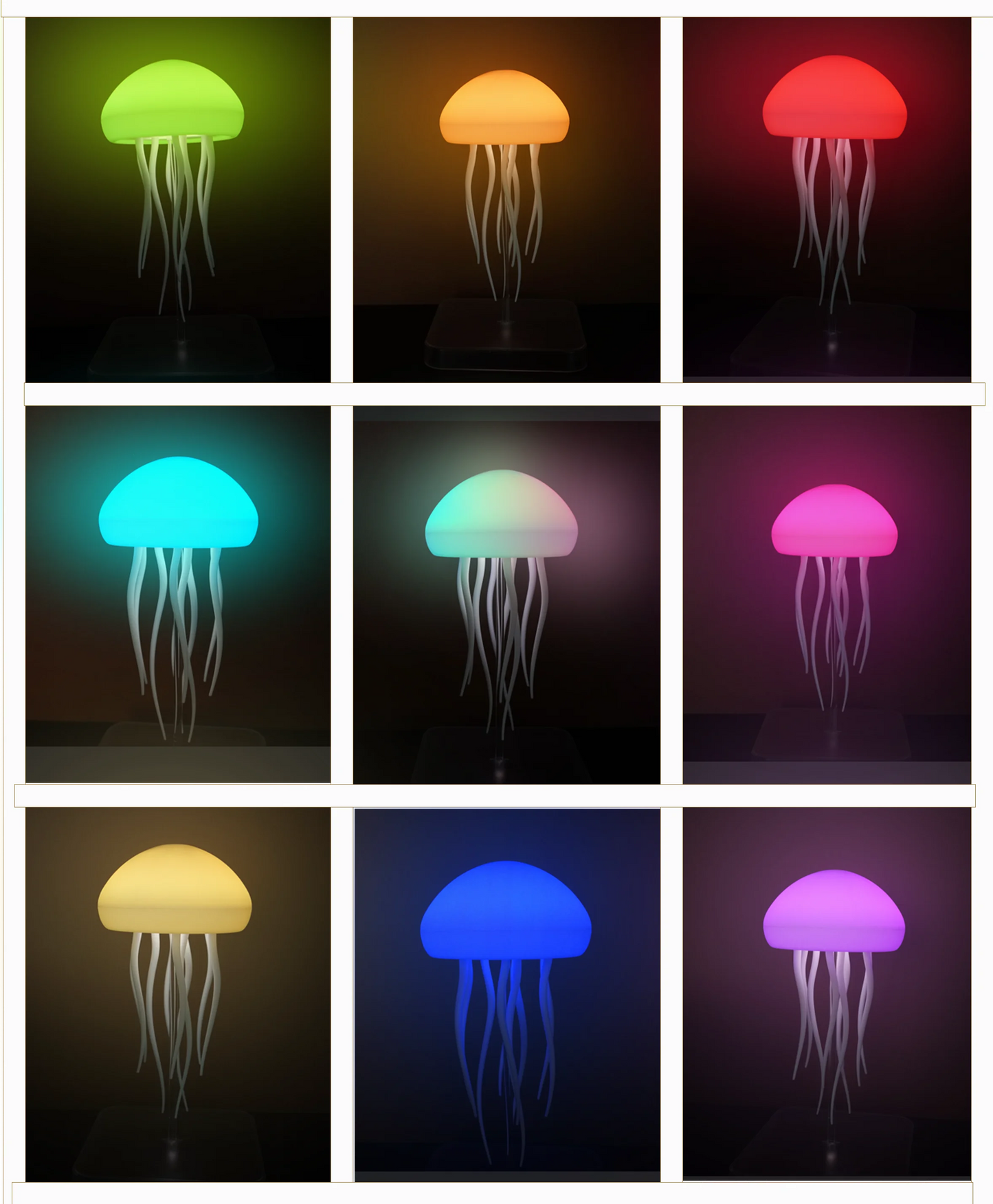 Lampe Méduse Flottante RGB — Veilleuse Tactile Rechargeable