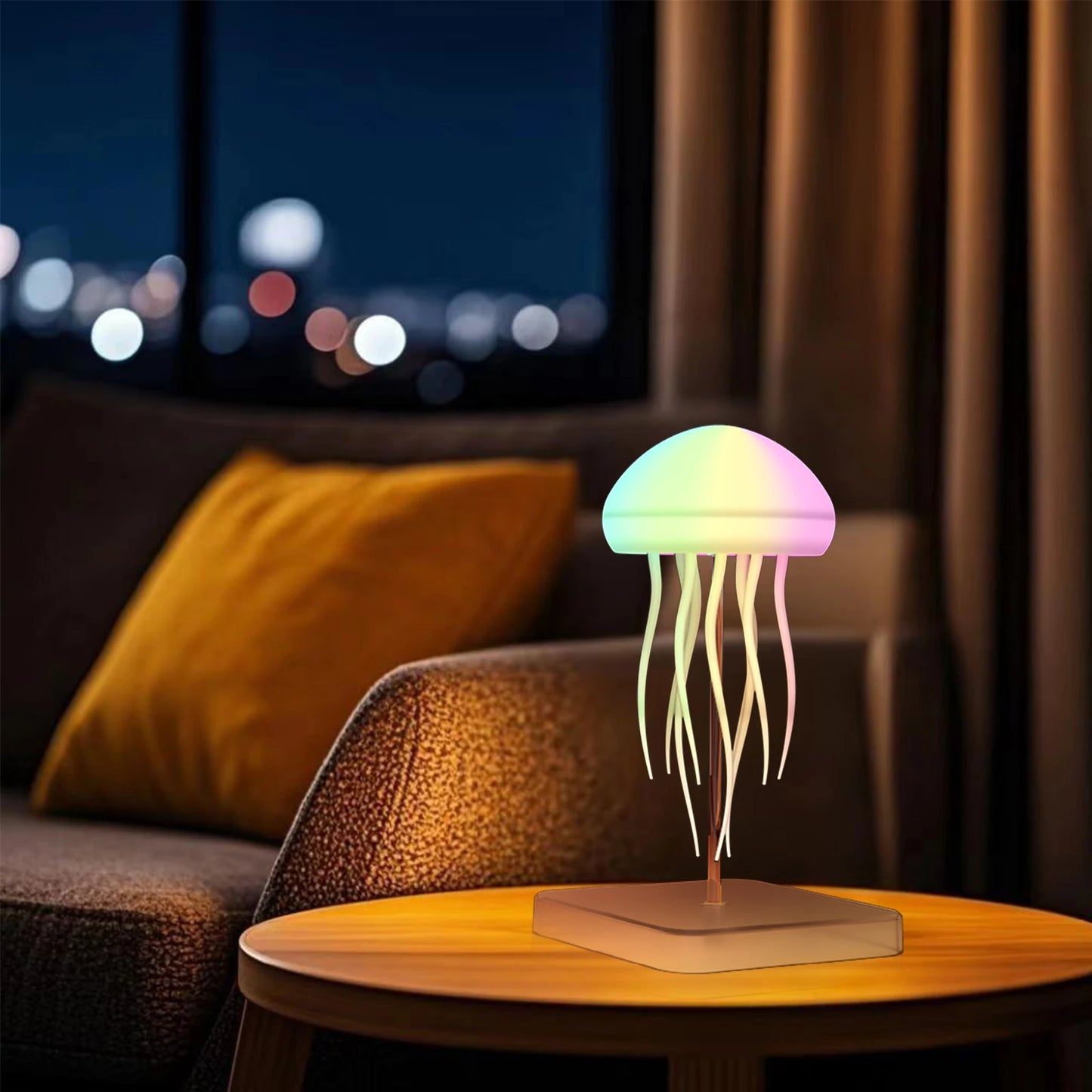 Lampe Méduse Flottante RGB — Veilleuse Tactile Rechargeable