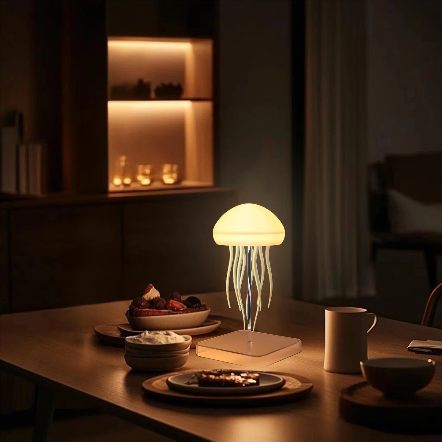 Lampe Méduse Flottante RGB — Veilleuse Tactile Rechargeable