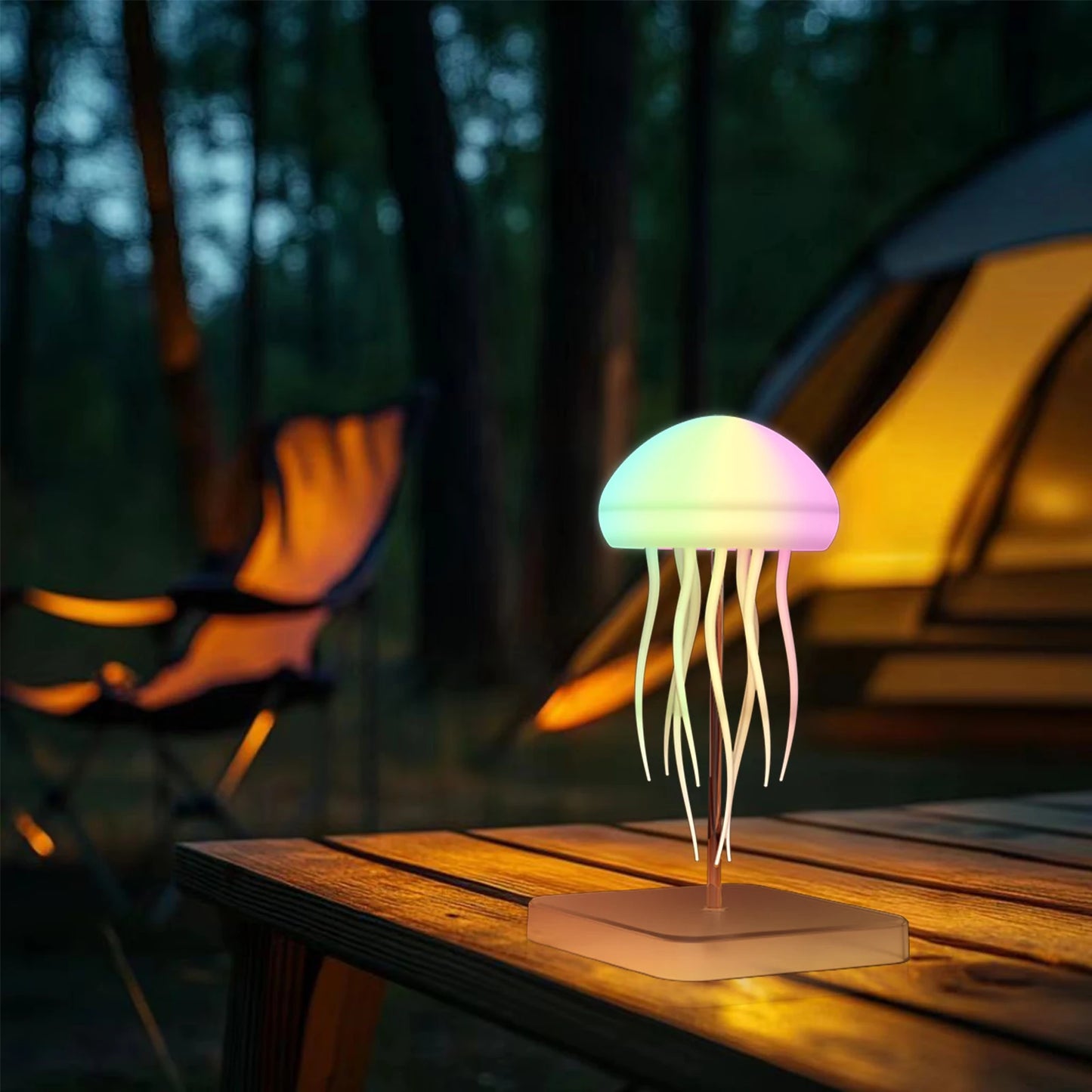 Lampe Méduse Flottante RGB — Veilleuse Tactile Rechargeable