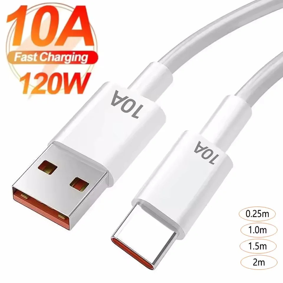 Câble USB-C 120W Charge Rapide — Compatible Android/Iphone