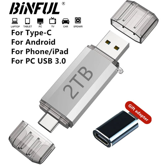Clé USB 512Go USB-C — Compatible iPhone, Android & PC